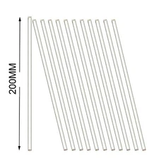 12 Pack Glass Stirring Rods 8" Length for Science Education, Lab and Kitchen Use
