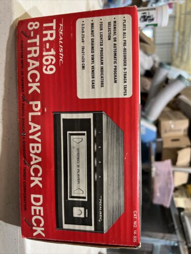 Vintage Realistic Stereo 8 Track Playback Deck TR-169 New In Box - Picture 2 of 5