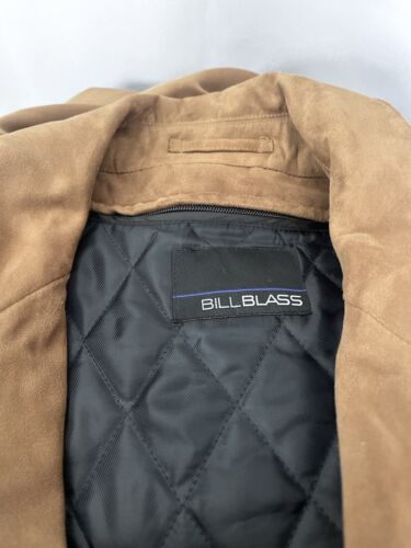 Bill Blass Brown Trench Coat Button Up Removable Liner Classic Suede Sz 40 - Picture 5 of 11