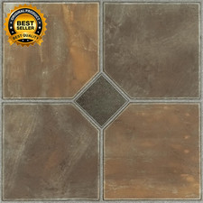 Nexus Vinyl Floor Tiles 12x12 Peel and Stick Rustic Slate 20 Tiles per Box