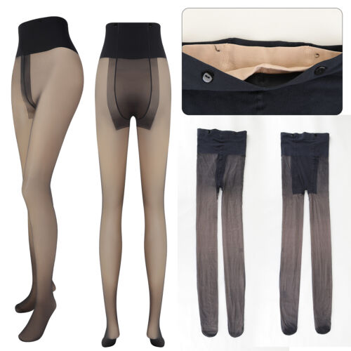 Women Thermal Lined Translucent Pantyhose Winter Warm Fleece Tights Stockings US - Picture 22 of 63