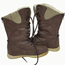 Hi-Tec Brown Waterproof Winter Lace Up Boots Vibram Soles Thinsulate Lined 5