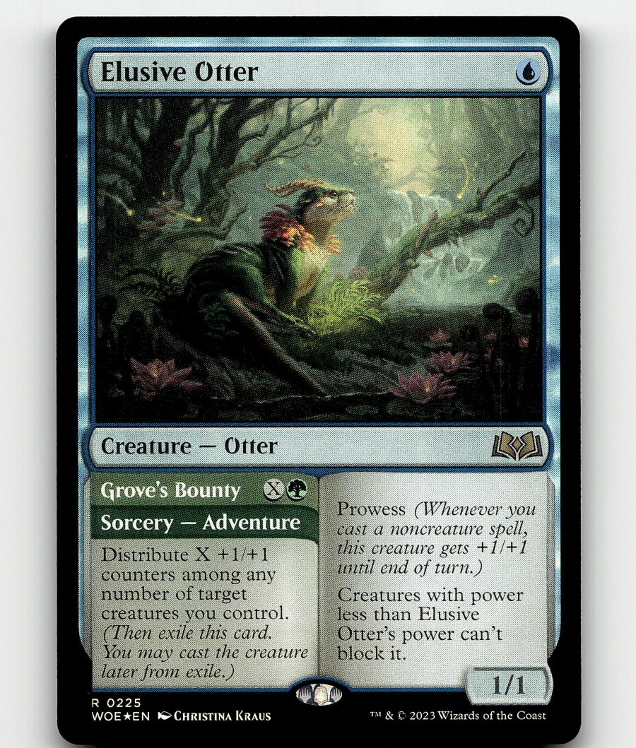 FOIL - MTG Elusive Otter 225 - Wilds of Eldraine | eBay