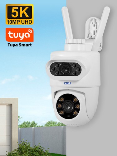 Dual Lens Überwachungskamera TUYA APP WiFi IP PTZ Home 10MP HD Outdoor CCTV Cam - Bild 14 von 14