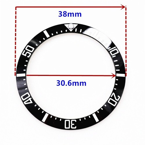 1 PC BLACK BEZEL INSERT FOR SEIKO WATCH SKX007 009 Watch Wrist Replacement Parts - Picture 2 of 14