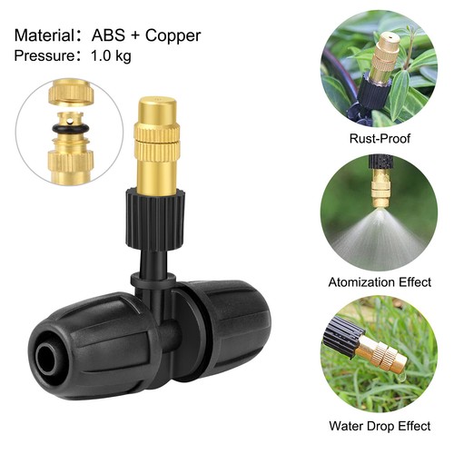 20pcs Brass Misting Nozzles for Garden Sprinkler Mister Outdoor Cooling System - Picture 3 of 6