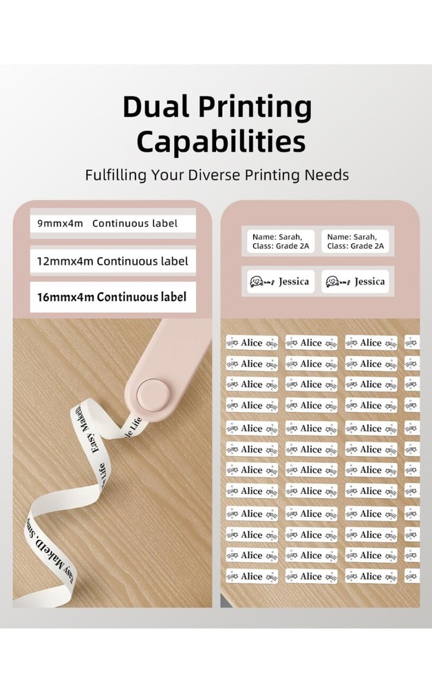 HD Label Maker Machine with 9/12/16mm Waterproof Tape - 300dpi Makeid HD Label Maker Machine with 9/12/16mm Waterproof Tape - 300dpi Makeid