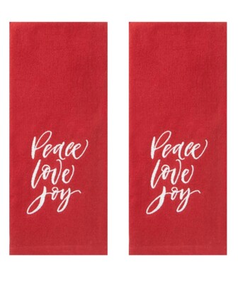Christmas Snowman Cotton Kitchen Towels, 2 Pack Dual Sided Decorative 15x25 inch