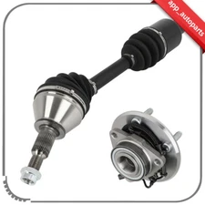 Front Wheel Hub Bearing + CV Axle Shaft For Ram 1500 2012 - 2016 2017 2018 4WD