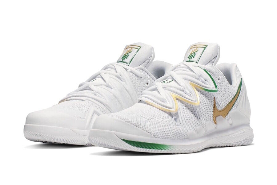 Nike MEN&#039;S Air Zoom x Kyrie V 5 TENNIS Clover Metallic Gold 11 NEW | eBay