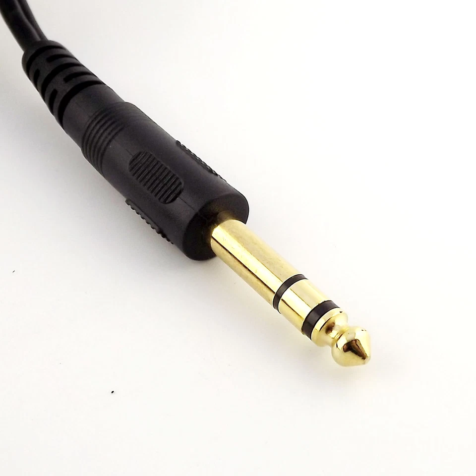 Gold 6.35mm 1/4" Stereo Male to Dual 6.35mm Mono Male Audio Adapter Cable 1.5m - Image 3 of 4