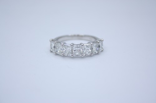 3,00 KARAT STRAHLENDER 7 DIAMANTEN E-F FARBE VS1 KLARHEIT WEISSGOLD EHERING  - Bild 1 von 8