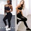 thumbnail 39 - Womens Seamless 2pcs Yoga Suit Crop Top+Leggings Bra Pants Sports Gym Set Outfit