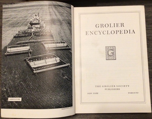 Vintage Grolier Encyclopedia Book 1957 Set - Foto 4 di 6