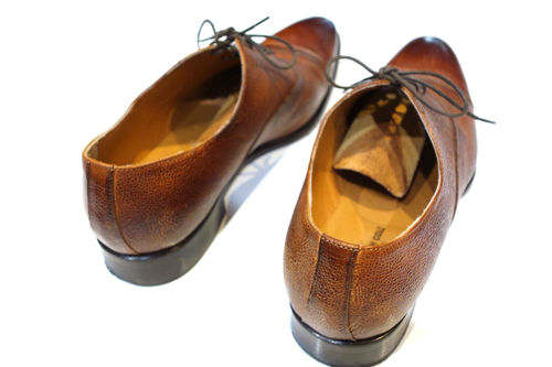 Pre Owned Kenneth Cole Cognac Brown Cap Toe Oxford Shoe 11 - Picture 4 of 5
