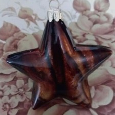 star christmas ornament blown glass marbled effect