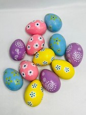 12 Decorated Bright Pastel Foam Easter Eggs Spring Decor 2.5" Wreath Basket Fill