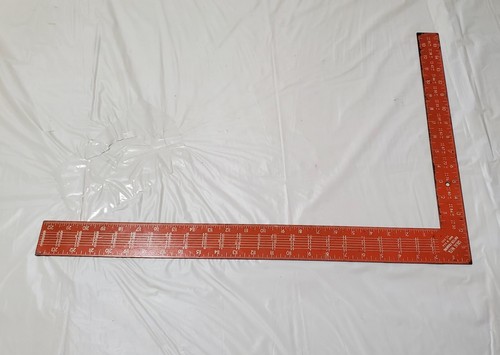 Vintage Great Neck Rafter-Framing 16" X 24" Carpenter Tool XB 650 Orange Metal - Picture 6 of 8