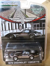 Greenlight Indy 500  1978 Chevy Corvette Pace Car 1:64 Diecast w/Rubber Tires