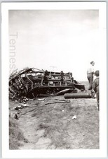 1950-60s Black And White Photo Of Rescue Workers Use Torches To Cut Open Wreck