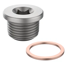 Oxygen Sensor Plug Stainless Steel M18 x 1.5 Metric Threading with Copper Washer