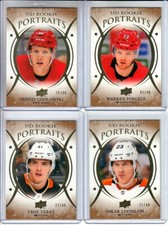 2018-19 Upper Deck UD Portraits Gold Oskar Lindblom RC /99 - Philadelphia Flyers