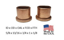 2pc, 5/8 x 13/16 x 3/4 x 1 x 1/8 Bronze Bushing, AMERICAN BRONZE, Made In USA