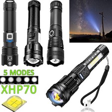 LED Taschenlampe 2000000LM Leuchtweite Militär Taktische USB Wiederaufladbar