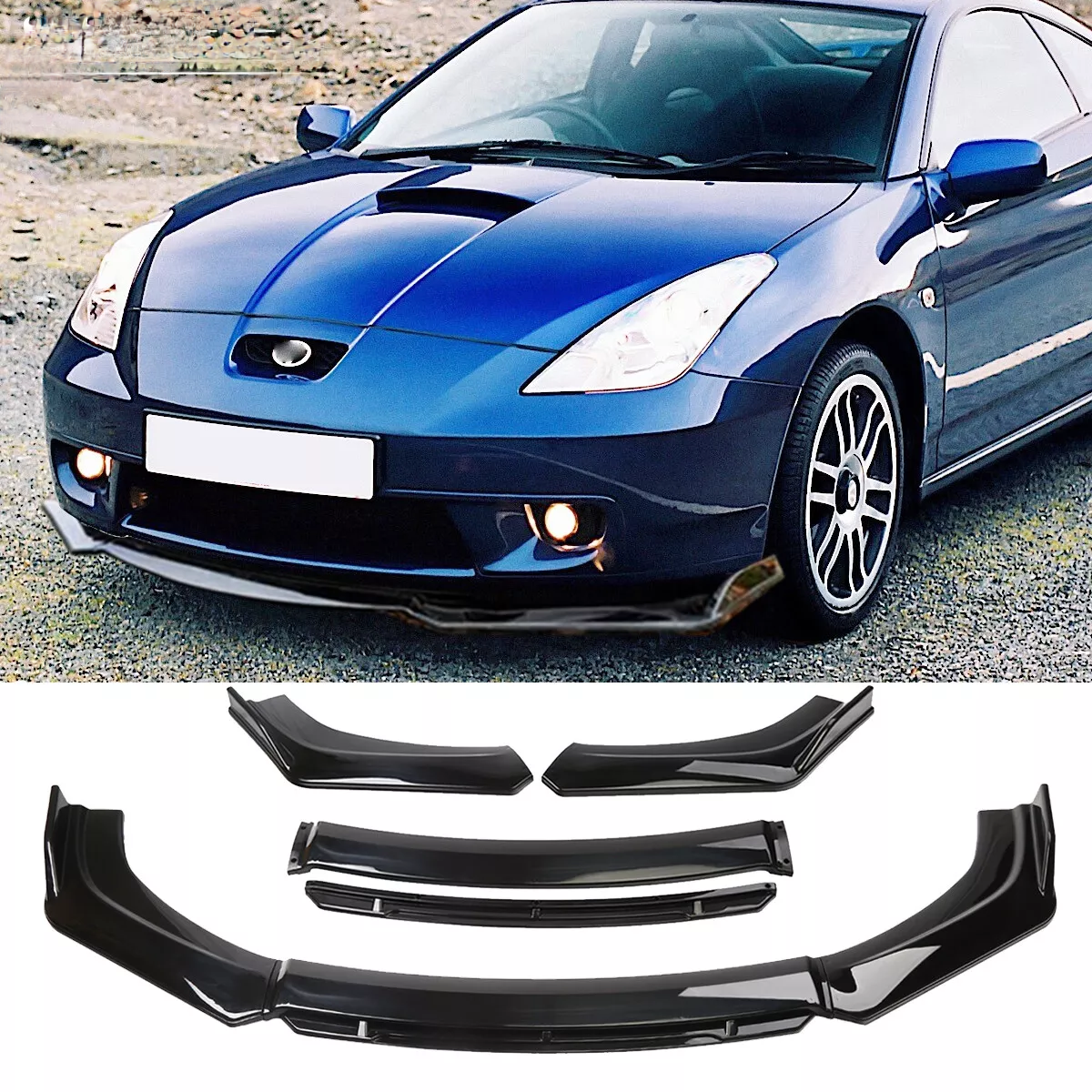 For Toyota Celica 2000-2005 Gloss Front Bumper Lip Splitter