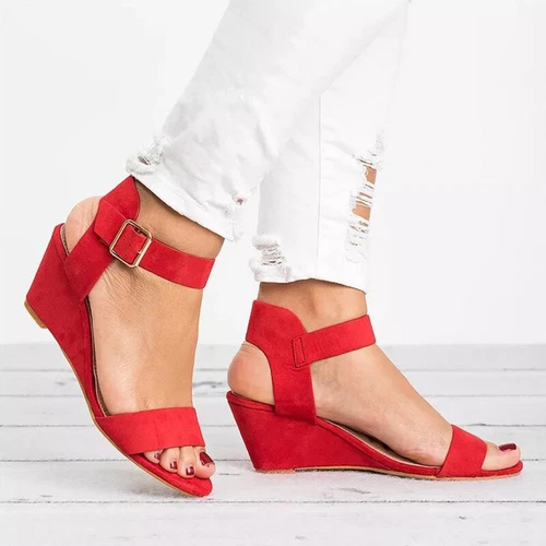 Women's Summer Anti-Slip Casual Shoes Women Sandal Beach Wedge Sandals Walking - Picture 7 of 47