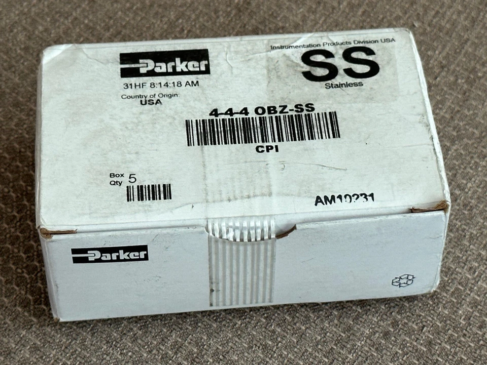 Parker 4-4-4 OBZ-SS CPI Female Branch Tee 316SS, 1/4” single ferrule x 1/4" FNPT - Image 2 of 4