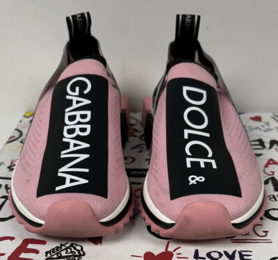Dolce & Gabbana Sorrento Pink Womens Athletic Sneakers Shoes