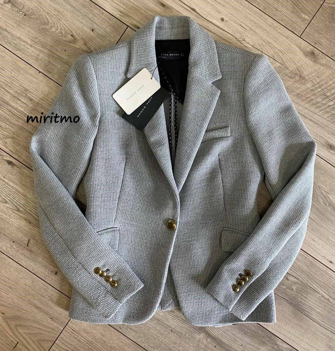 Zara clearance waffle blazer