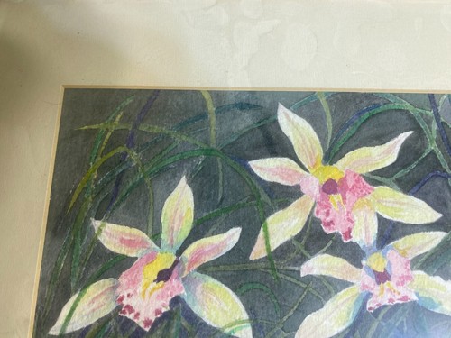 Thelma Segal "Floral Scene" Watercolor Painting - Signed And Framed - 第 7/14 張圖片