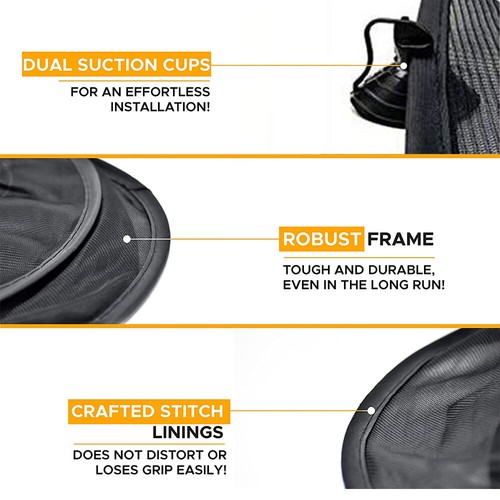 Car Rear Window Sun Shade Cover Windshield SUV Mesh Visor Baby Pet UV Protection - Foto 5 di 9