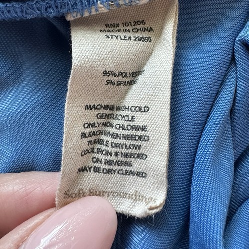 Weiche Umrandung Damen Samt Boyfriend Knopfleiste Tunika Top Größe Small gebraucht, in einwandfreiem Zustand - Bild 6 von 6