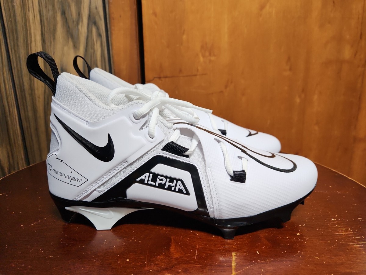 Nike Alpha Menace Pro 3 Football Cleats Shoes Mens 8.5 FD7037-100 New White Nike Alpha Menace Elite 3 Platinum White | Mercari main image 3