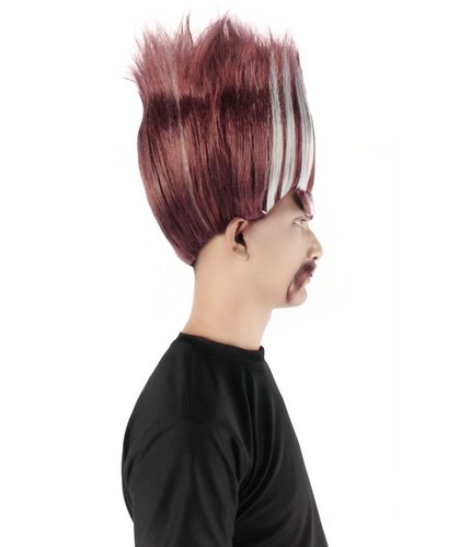 Adult Troll King Wig with Eyebrows & Mustache - Halloween Cosplay Hairpiece - Picture 89 of 121