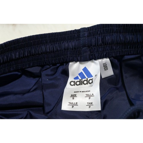 Neu mit Etikett Vintage Y2K Adidas Herrenshorts klein glänzend Satin marineblau Fußball Genua II - Bild 7 von 12