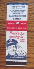 SPARKY'S ESSO GAS STATION MATCHBOOK COVER: ROCHESTER, NY 1950s MATCHCOVER -B8