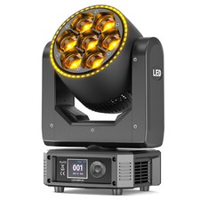 7LED Zoom Moving Head Stage Light RGBW Sound Activated for Party Wedding Bar US