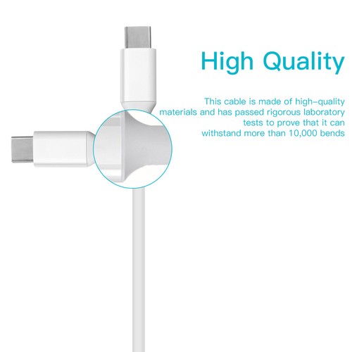 USB C To USB C Fast Charger PD 100W Dual Type C Charging Data Sync USB Cable UK - Picture 3 of 15