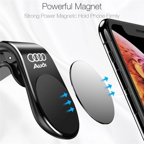 Supporto magnetico in metallo per telefono auto per Audi A4 B5 B6 A3 A5 A6 C6 C5 A1 A7 A8 Q2 Q3 - Foto 2 di 9