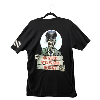 Terror On Totten Halloween T Shirt Mens L Graphic Haunted House Scary Black
