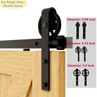 Sliding Barn Door Hardware Track Kit 4/5/6/8/10Ft for Single/Double Wood Doors