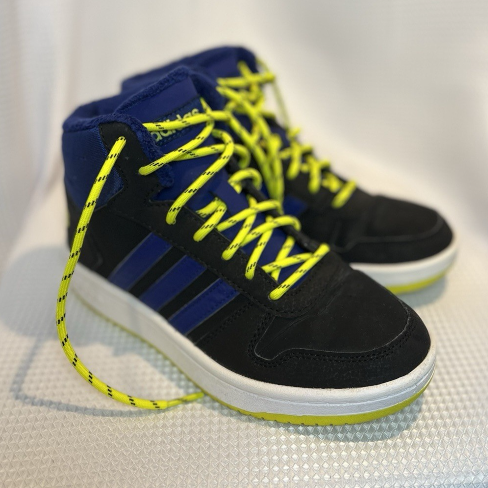 SAOLA Scarpe da basket Adidas ragazzo Hoops 2.0 Mid GZ7797 nere sneakers misura 5 x29