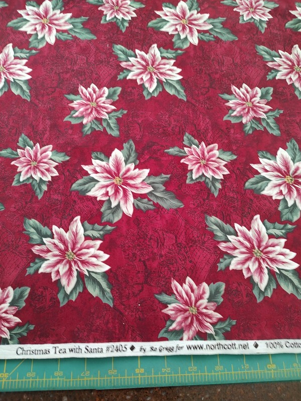 1 yd & 25" WOF Christmas Tea With Santa by Ro Gregg  For Northcott #2405