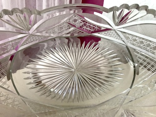 Antik Sehr EDEL Bleikristall Schale Glasschale Jardiniere Kristallglas Glas - Bild 12 von 24