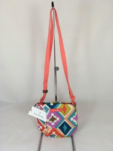 NWT Vera Bradley Lighten Up Drawstring Mini Crossbody Bag in Hacienda Diamonds - Picture 1 of 5