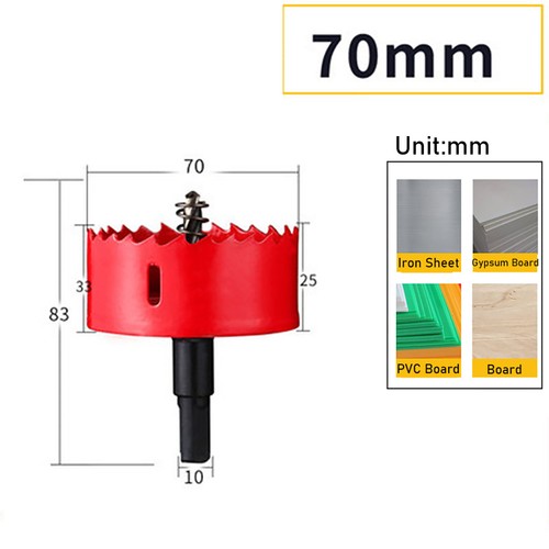 Bi metal Hole Saw 20mm-200mm Drill Bit Arbor Pilot Hole Saw Metal Wood Plastic - Picture 26 of 51